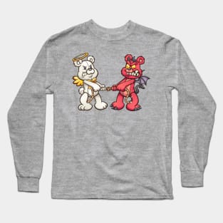 Angel and Devil Teddy Bears Long Sleeve T-Shirt